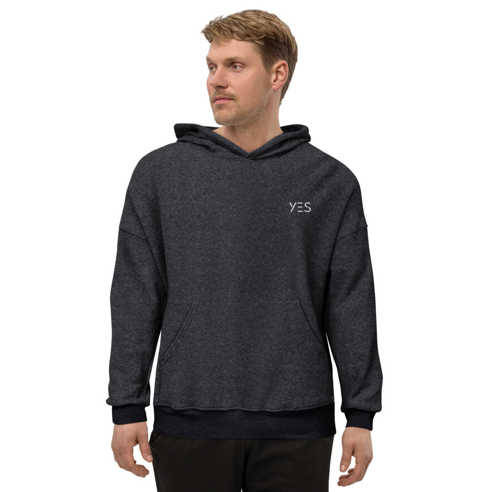 Unisex sueded fleece hoodie